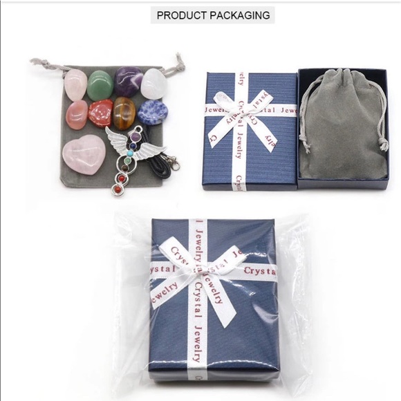 (Only 1 sets left)Crystal collection chakra stone set with necklace in abag+box - Picture 9 of 9